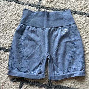 Gymshark Vital Seamless Shorts. Color Blue. Size Small
